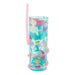 Kids Blue Mermaid Cup With Curly Straw Drinkware FabFinds   