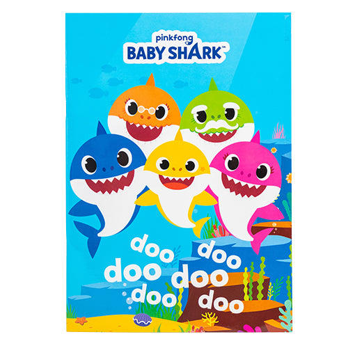 Pinkfong Baby Shark Family Colouring In Pad A4 Arts & Crafts TDL   