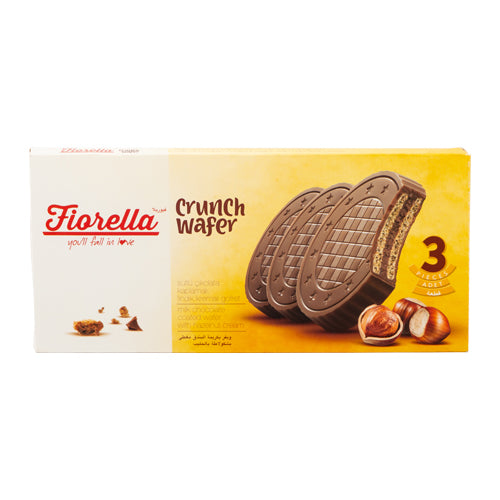 Fiorella Milk Chocolate Crunch Wafer Biscuit With Hazelnut 3 Pack 60g Biscuits & Cereal Bars Fiorella   