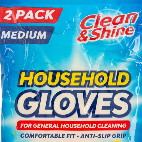 Clean & Shine Household Gloves 2 x M / L Hygiene Gloves Clean & Shine   