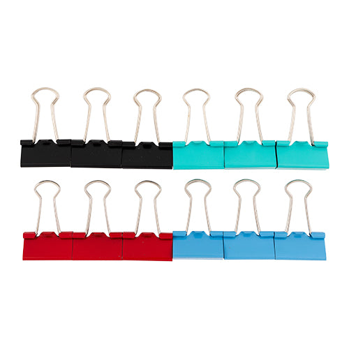 Clip It Foldback Clips 12 Pack Stationery FabFinds   