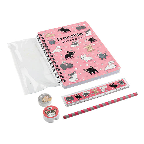 Frenchie Dog A5 Notebook Set Notebooks FabFinds   