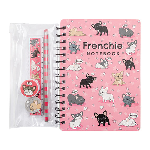 Frenchie Dog A5 Notebook Set Notebooks FabFinds   