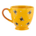 Yellow Bee Print Footed Mug Mugs FabFinds   