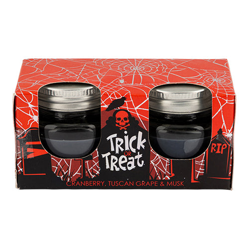 Trick Or Mini Jar Candles Cranberry, Tuscan Grape & Musk 2 Pack Candles FabFinds   