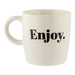 Black & White Enjoy Slogan Mug Mugs FabFinds   