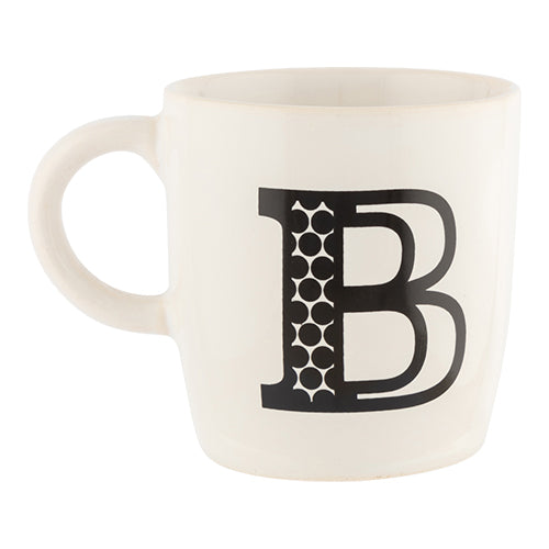 Black & White Alphabet Hugga Mugs Assorted Letters Mugs FabFinds   