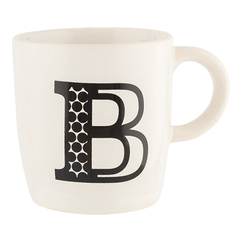 Black & White Alphabet Hugga Mugs Assorted Letters Mugs FabFinds   