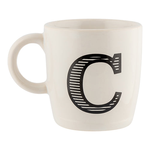 Black & White Alphabet Hugga Mugs Assorted Letters Mugs FabFinds C  