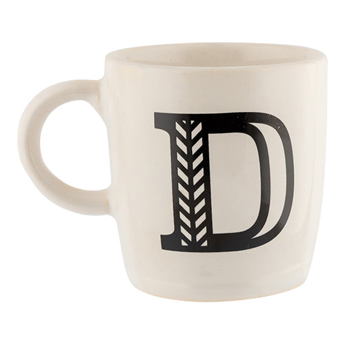 Black & White Alphabet Hugga Mugs Assorted Letters Mugs FabFinds D  