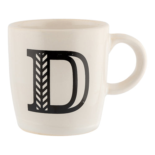 Black & White Alphabet Hugga Mugs Assorted Letters Mugs FabFinds   