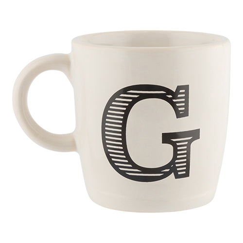 Black & White Alphabet Hugga Mugs Assorted Letters Mugs FabFinds G  