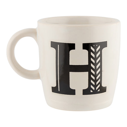 Black & White Alphabet Hugga Mugs Assorted Letters Mugs FabFinds H  