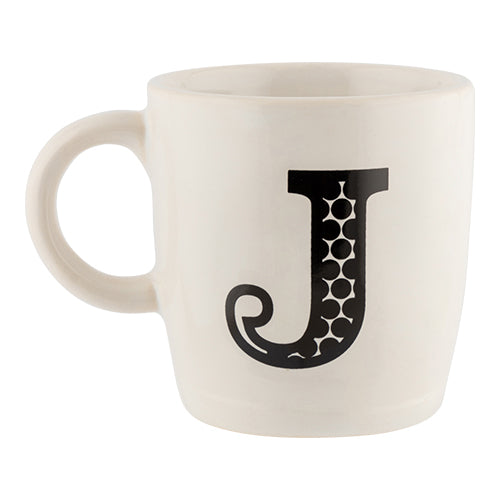 Black & White Alphabet Hugga Mugs Assorted Letters Mugs FabFinds J  