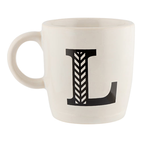 Black & White Alphabet Hugga Mugs Assorted Letters Mugs FabFinds L  