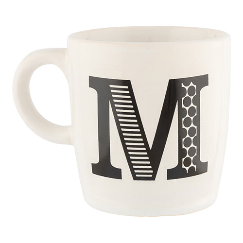 Black & White Alphabet Hugga Mugs Assorted Letters Mugs FabFinds M  