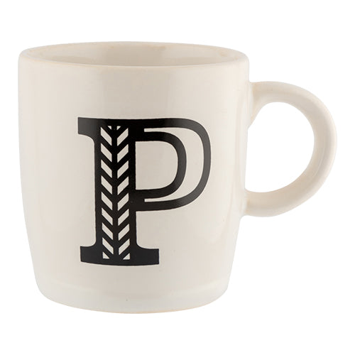 Black & White Alphabet Hugga Mugs Assorted Letters Mugs FabFinds   