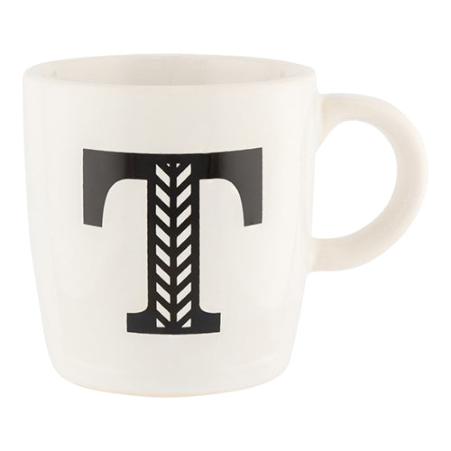 Black & White Alphabet Hugga Mugs Assorted Letters Mugs FabFinds   