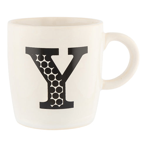 Black & White Alphabet Hugga Mugs Assorted Letters Mugs FabFinds   