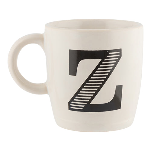 Black & White Alphabet Hugga Mugs Assorted Letters Mugs FabFinds Z  