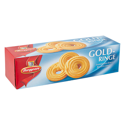 Borggreve Gold-Ringe Shortbread Rings Biscuits 400g Biscuits & Cereal Bars borggreve   