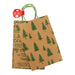 Green & Brown Christmas Paper Gift Bags 2 Pack Christmas Gift Bags & Boxes FabFinds   
