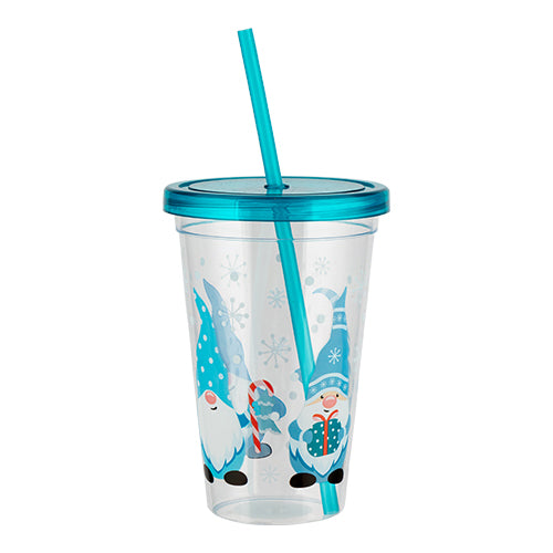 Kids Christmas Gonk Drinking Cup With Straw Christmas Accessories FabFinds   