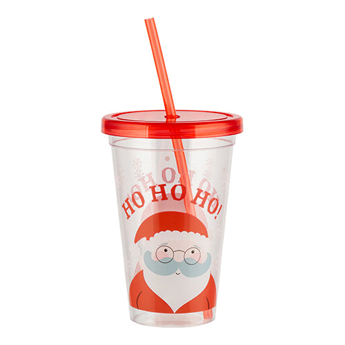 Kids Santa Drinking Cup With Straw Christmas Accessories FabFinds   