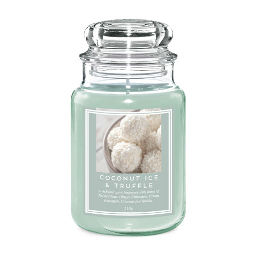 Coconut Ice & Truffle Large Jar Candle 18oz 510g Candles FabFinds   