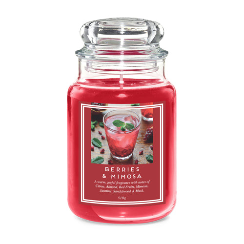 Berries & Mimosa Large Jar Candle 18oz 510g Candles FabFinds   