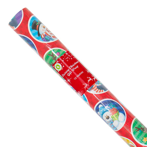 Festive Characters Wrapping Paper 10M Assorted Colours Christmas Wrapping & Tissue Paper Design Group Red  