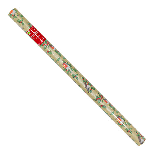 Christmas Robin Wrapping Paper Assorted Colours 10M Christmas Wrapping & Tissue Paper FabFinds   