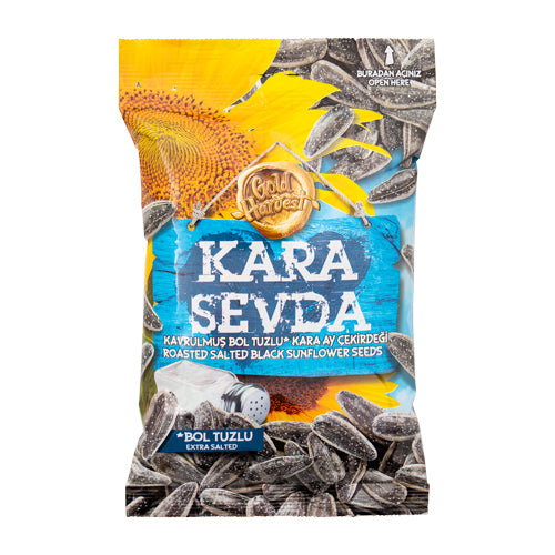 Gold Harvester Kara Sevda Roasted Black Sunflower Seeds Food Items Kara Sevda 150g  