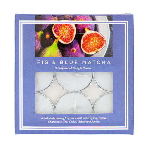 Fragranced Tealight Candles 9 Pack Assorted Scents Candles FabFinds Fig & Blue Matcha  