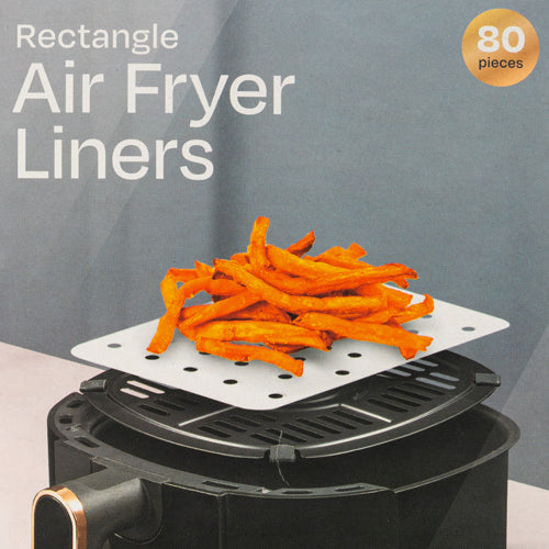 Hawksby Air Fryer Liners Assorted Sizes Kitchen Storage Hawksby 80 Pieces Rectangle  