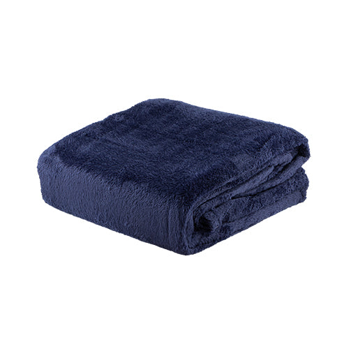 Life By Coloroll Navy Snuggle Fleece Duvet Set Double Duvets Coloroll   