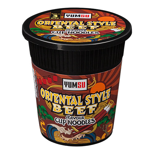 YUMSU Flavour Cup Noodles Assorted Flavours 60g Pasta, Rice & Noodles yumsu Oriental Style Beef  