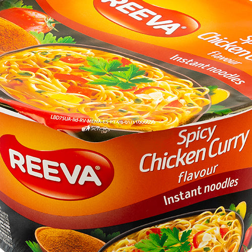 Reeva Spicy Chicken Curry Instant Noodles 75g Pasta, Rice & Noodles Reeva   