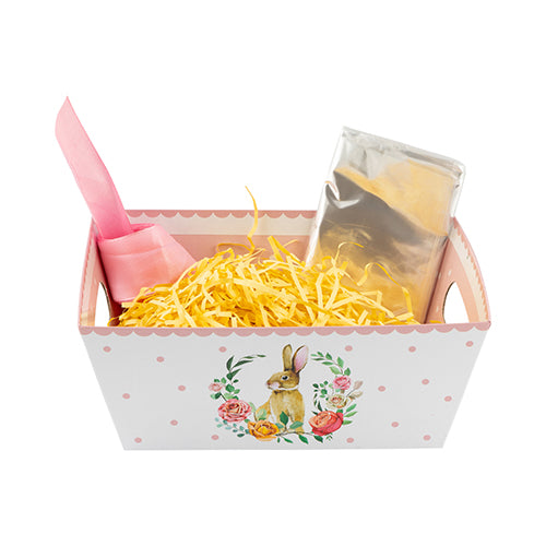 White & Pink Rabbit Fill Your Own Mini Hamper Kit Gift Wrapping FabFinds   