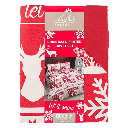 Coloroll Bedding Life From Coloroll Winter Patchwork Christmas Duvet Set Assorted Sizes ...