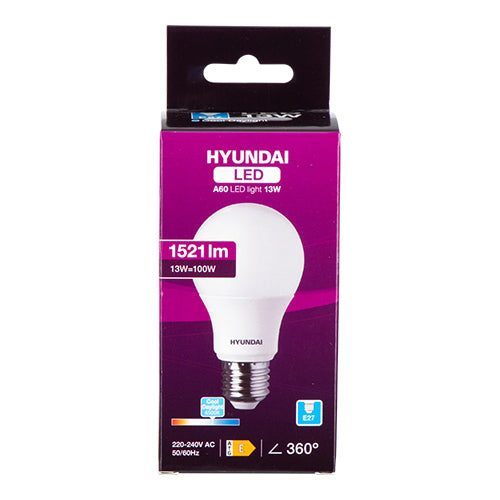 Hyundai LED E27 13W Cool Daylight Light Bulb Home Lighting Hyundai   