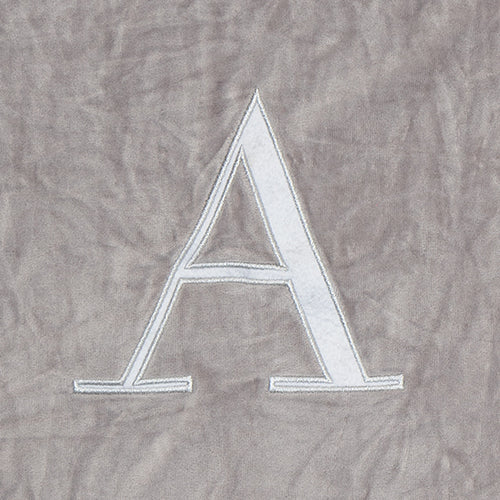 Nordic Ice Luxury Grey Velvet Sack Assorted Letters Christmas Stockings Daegon   