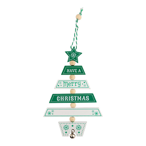 Have A Merry Christmas Tree Wooden Hanging Decoration Christmas Decorations FabFinds   