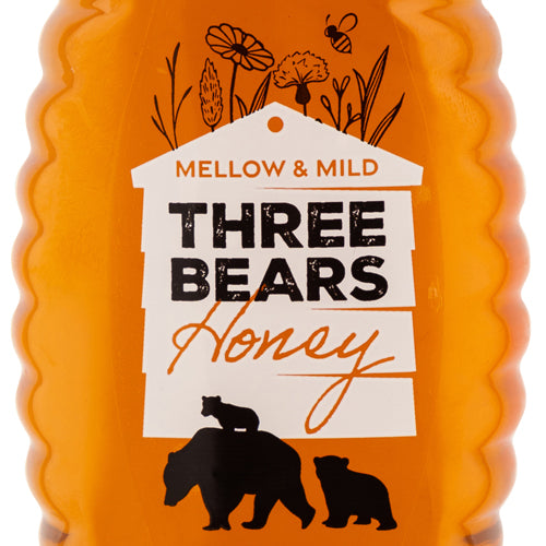 Mellow & Mild Three Bears Honey 340g Condiments & Sauces Mellow & Mild   