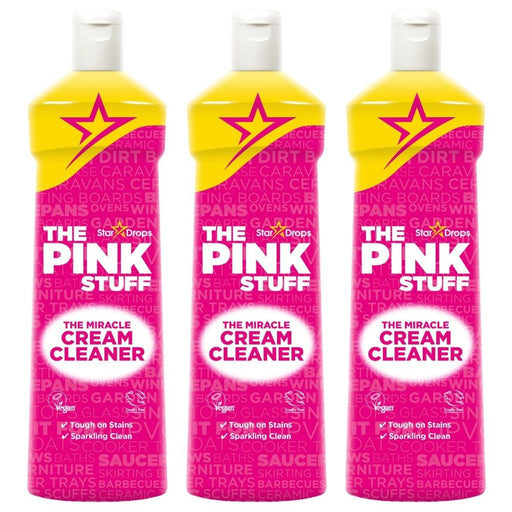 The Pink Stuff Cream Cleaner 500ml Assorted Packs Multi purpose Cleaners Stardrops Pack of 3
