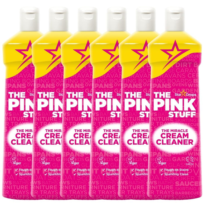 The Pink Stuff Cream Cleaner 500ml Assorted Packs Multi purpose Cleaners Stardrops Pack of 6