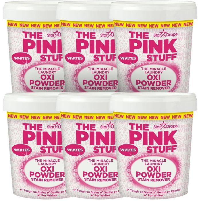 Stardrops The Pink Stuff Stain Remover Powder For Whites 1kg Assorted Packs Laundry - Stain Remover Stardrops Pack of 6