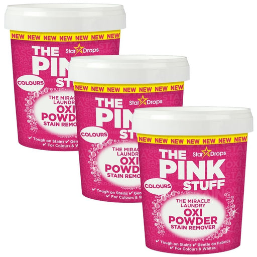 Stardrops The Pink Stuff Stain Removal Powder For Colours 1kg Assorted Packs Laundry - Stain Remover Stardrops Pack of 3