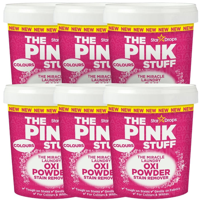 Stardrops The Pink Stuff Stain Removal Powder For Colours 1kg Assorted Packs Laundry - Stain Remover Stardrops Pack of 6