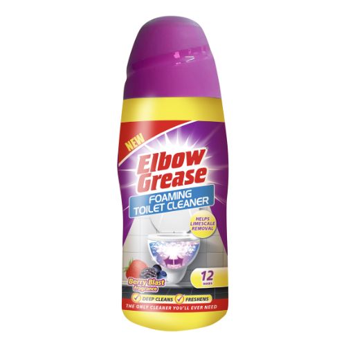 Elbow Grease Foaming Toilet Cleaner Berry Blast 500g 12 Doses Toilet Cleaners Elbow Grease   